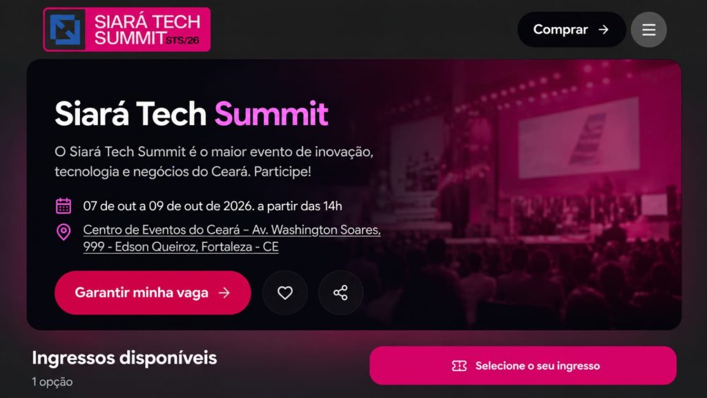 Leve toda a experiência do Siará Tech Summit 2026 na palma da sua mão