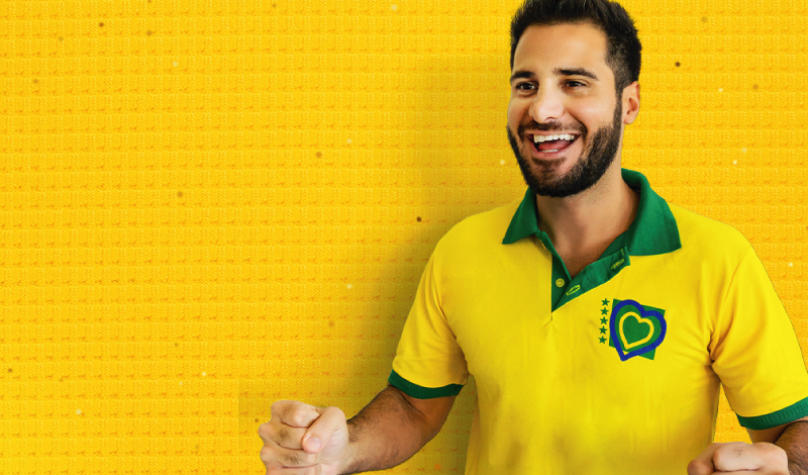 A cada R$ 600 em compras no shopping, ganhe uma camisa para torcer pelo Brasil. Foto: Divulgação.