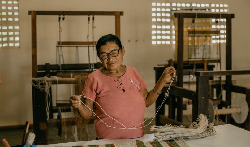 Fibras do croá viram peças artesanais. Foto: Divulgação