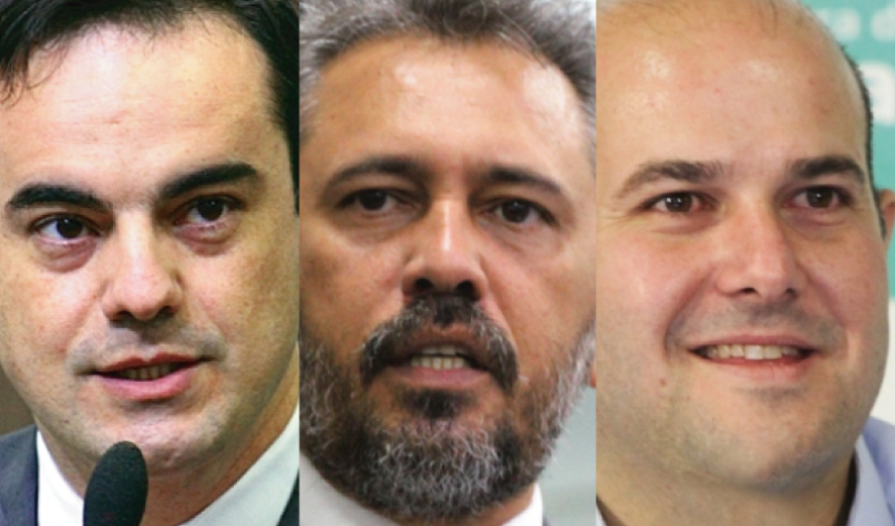 Pesquisa aponta os candidatos com um ponto percentual de diferença na intenção de votos. Fotos: Divulgação/Alece.