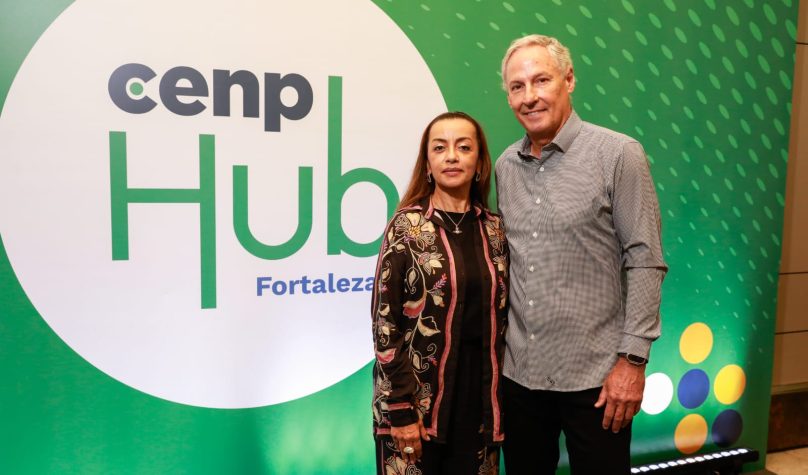 Regina Augusto diretora executiva do CENP e Dudu Godoy vice-presidente do Cenp