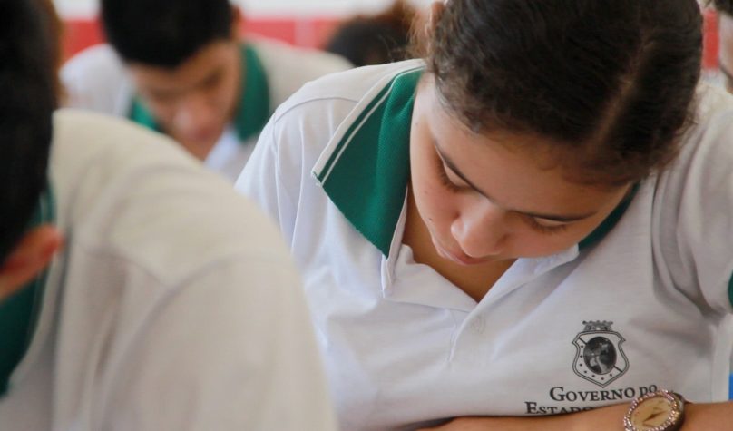 O ensino médio do Ceará também teve um bom resultado, alcançando o 3º lugar do país. Foto: Seduc/CE.