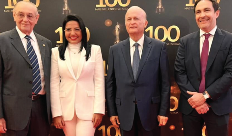 Quatro empresários do setor no Ceará receberam a premiação em São Paulo. Da esquerda para a direita: Jurandir Picanço, Laiz Hérida, Lauro Fiúza e Luis Carlos Queiroz. Foto: Divulgação/FIEC.