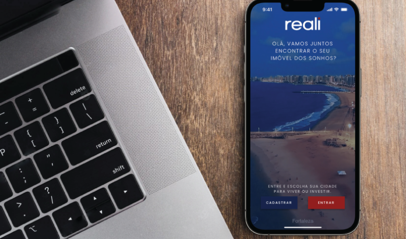 A plataforma da primeira proptech do Ceará está completando 30 dias de lançamento. Foto: Divulgação/Reali.