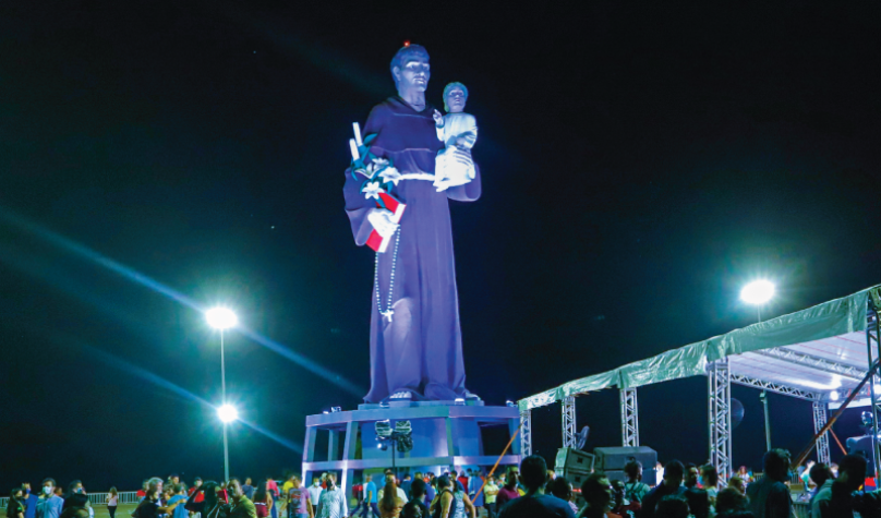 Monumento de Santo Antônio de Barbalha foi entregue em 1º de Abril de 2022. Foto: Helene Santos/Gov. do Ceará.