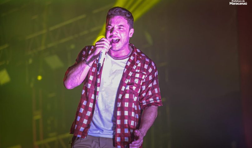 O cantor Wesley Safadão foi a atração principal da primeira noite de festejos. Foto: Divulgação/Prefeitura de Maracanaú.