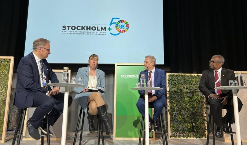 Na conferência sueca, o prefeito participou de painel sobre gestão de resíduos sólidos. Foto: Divulgação/PMF.