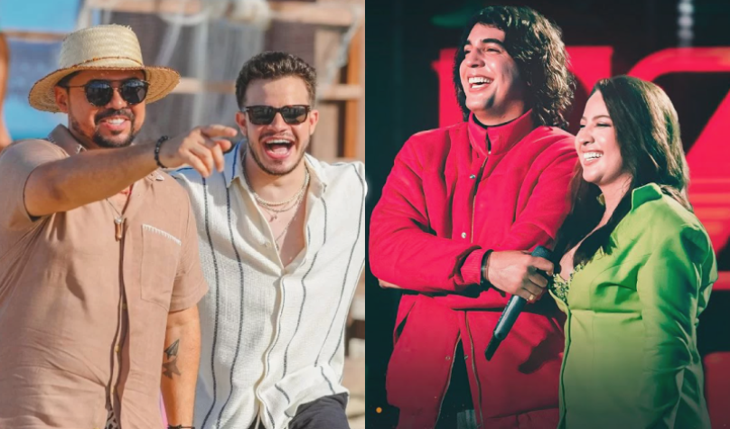 Xand Avião, Matheus Fernandes, Nattan e Mari Fernandes tomaram conta das paradas em 2022. Fotos: Reprodução/Youtube.